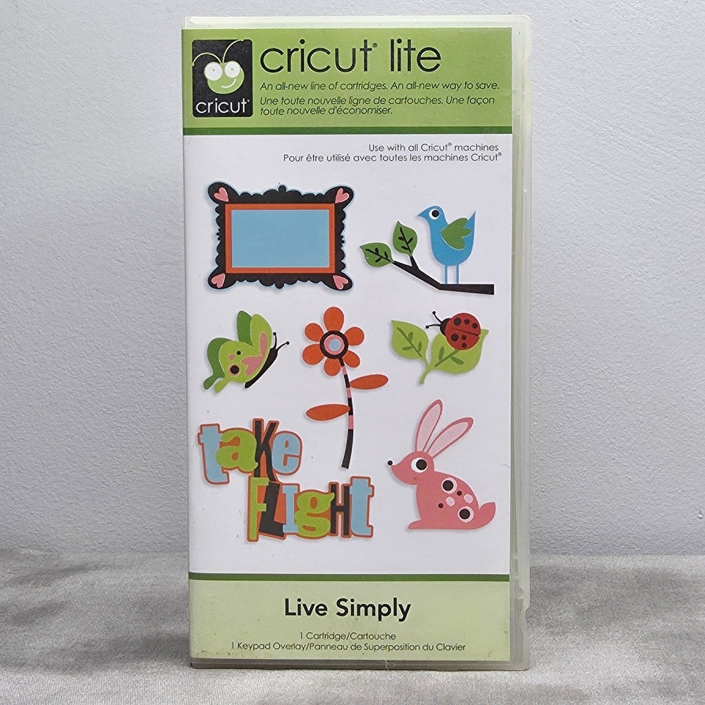 Cricut Lite LIVE SIMPLY Cartridge, Booklet, & Keypad Overlay # 2000162